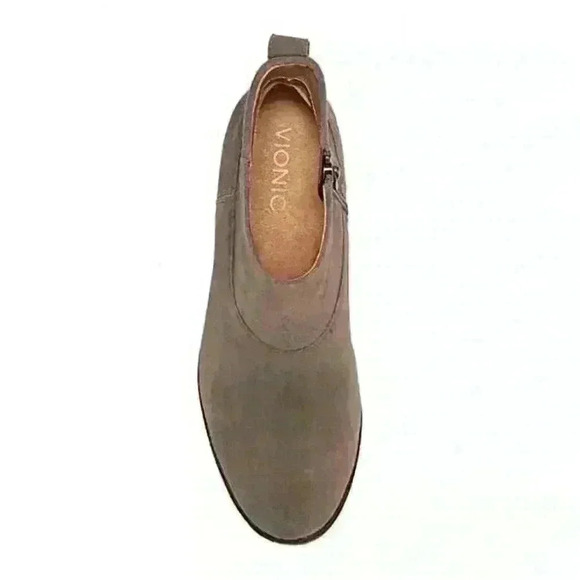 Vionic Women’s Suede Joy Zadie Ankle Boot Taupe Greige Size 9.5 - Picture 2 of 4